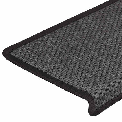 Trapmatten zelfklevend Sisal-Look 30 st 65x21x4 cm antraciet