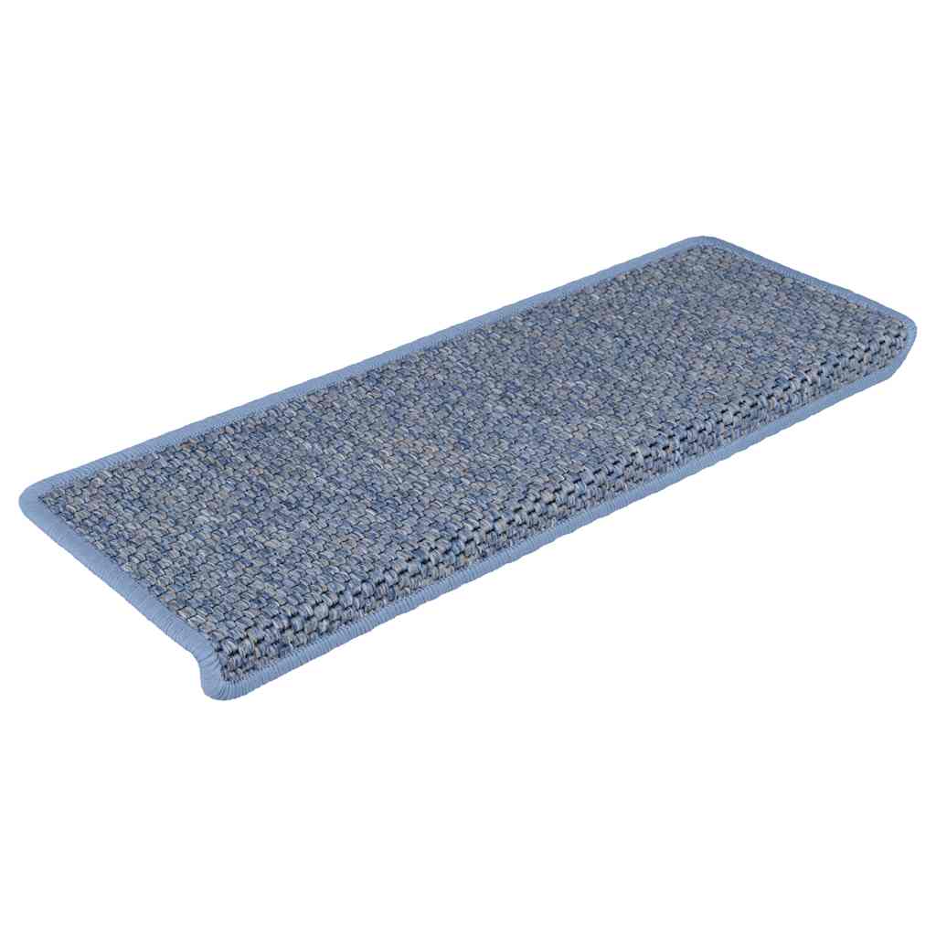 Trapmatten zelfklevend 30 st sisal-look 65x21x4 cm blauw