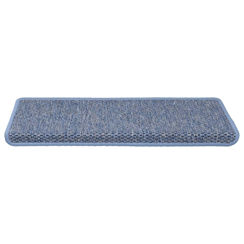 Trapmatten zelfklevend 30 st sisal-look 65x21x4 cm blauw