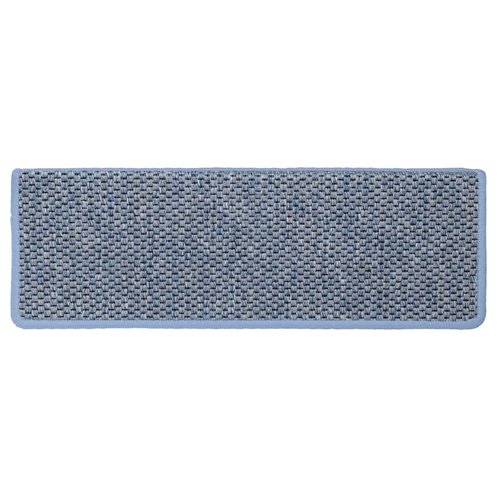 Trapmatten zelfklevend 30 st sisal-look 65x21x4 cm blauw