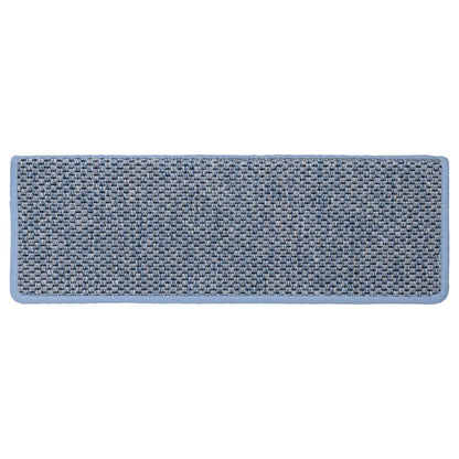 Trapmatten zelfklevend 30 st sisal-look 65x21x4 cm blauw