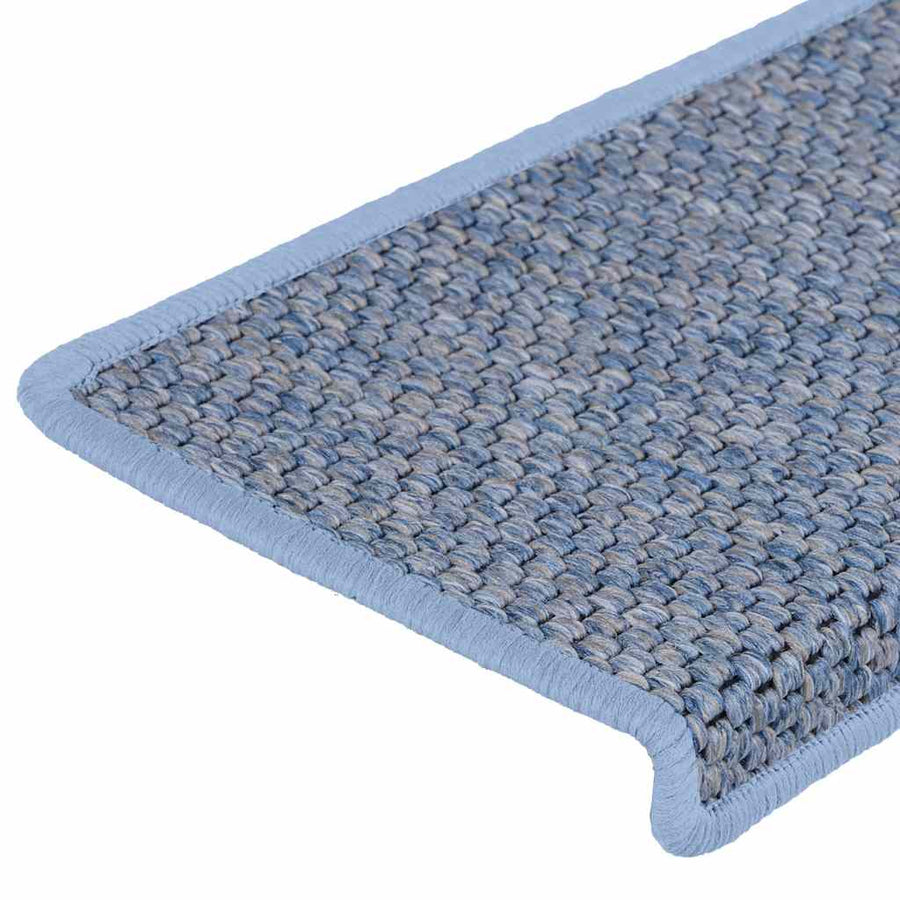 Trapmatten zelfklevend 30 st sisal-look 65x21x4 cm blauw