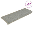 Self-adhesive Stair Mats Sisal-Look 30 pcs 65x21x4 cm light green
