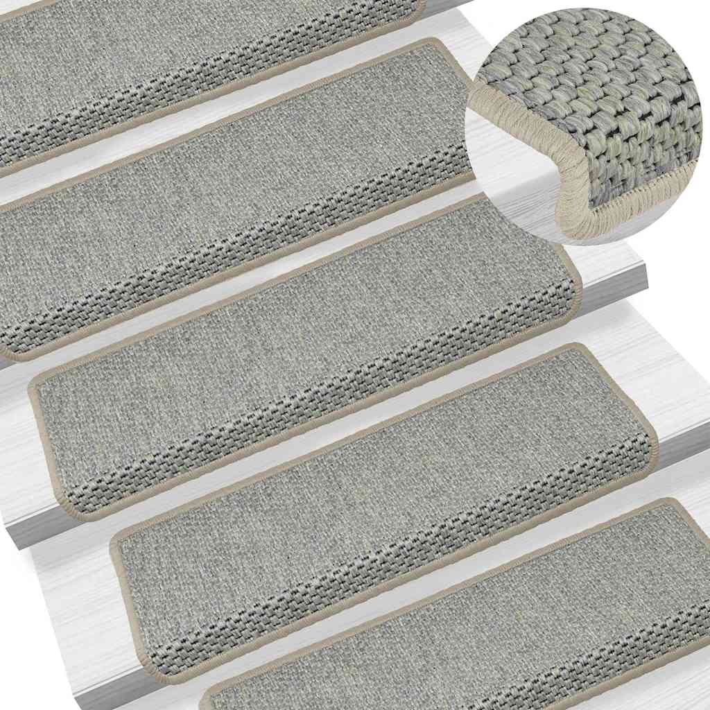 Trapmatten zelfklevend Sisal-Look 30 st 65x21x4 cm groen