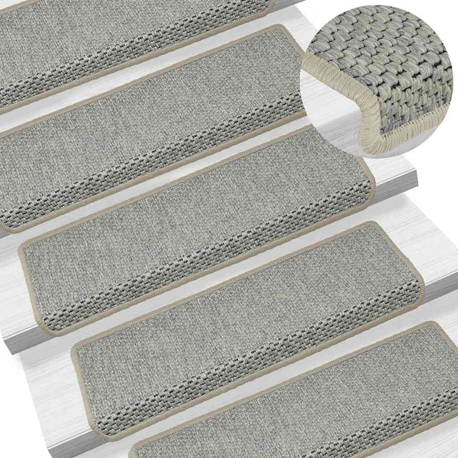 Trapmatten zelfklevend Sisal-Look 30 st 65x21x4 cm groen