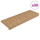 Self-adhesive stair mats 30 pcs sisal-look 65x21x4 cm sisal
