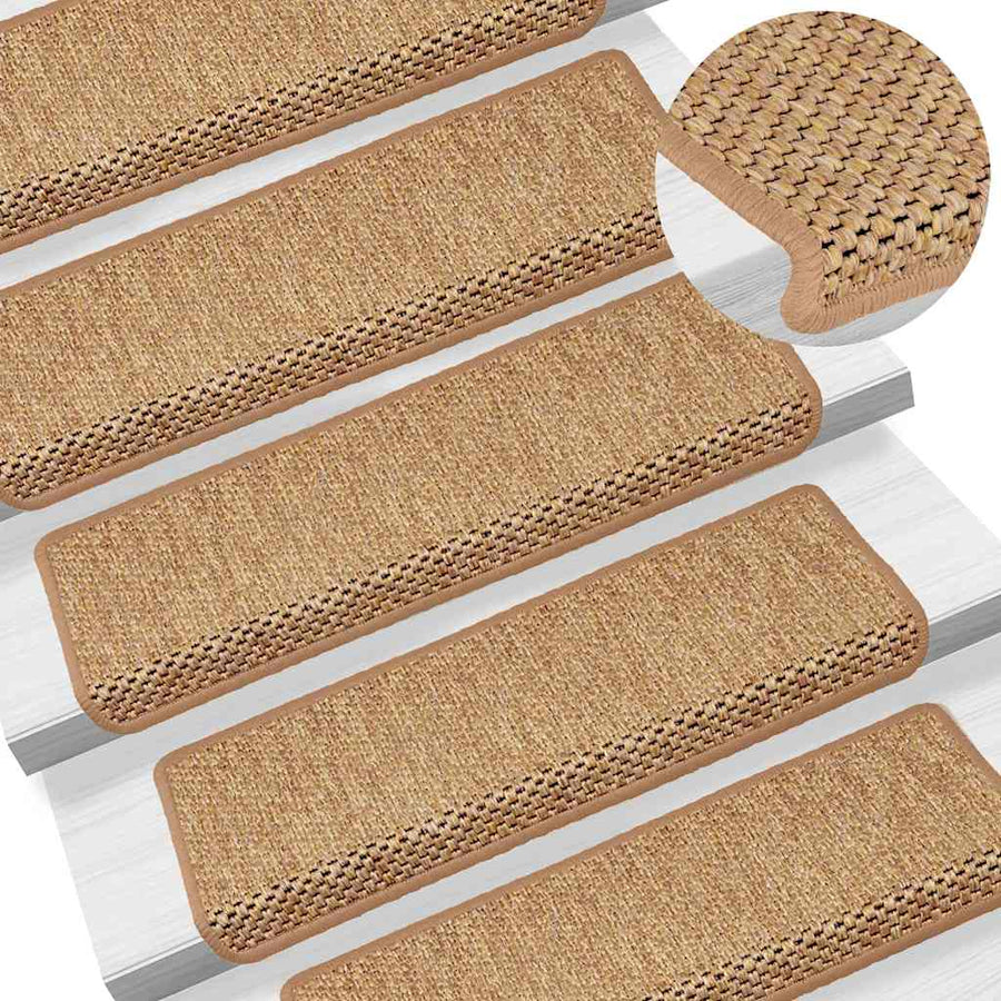 Trapmatten zelfklevend 30 st sisal-look 65x21x4 cm oranje