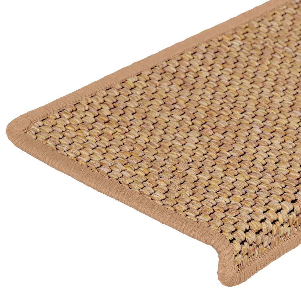 Trapmatten zelfklevend 30 st sisal-look 65x21x4 cm oranje