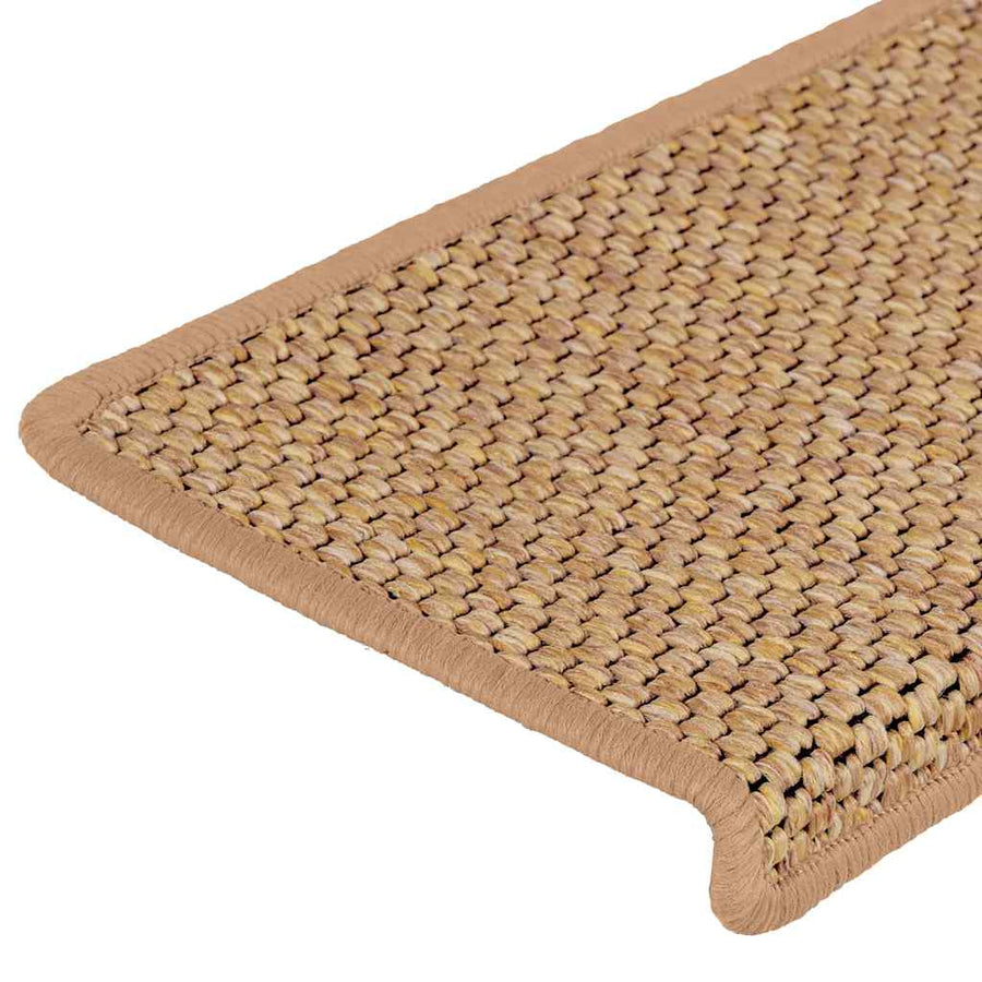 Trapmatten zelfklevend 30 st sisal-look 65x21x4 cm oranje
