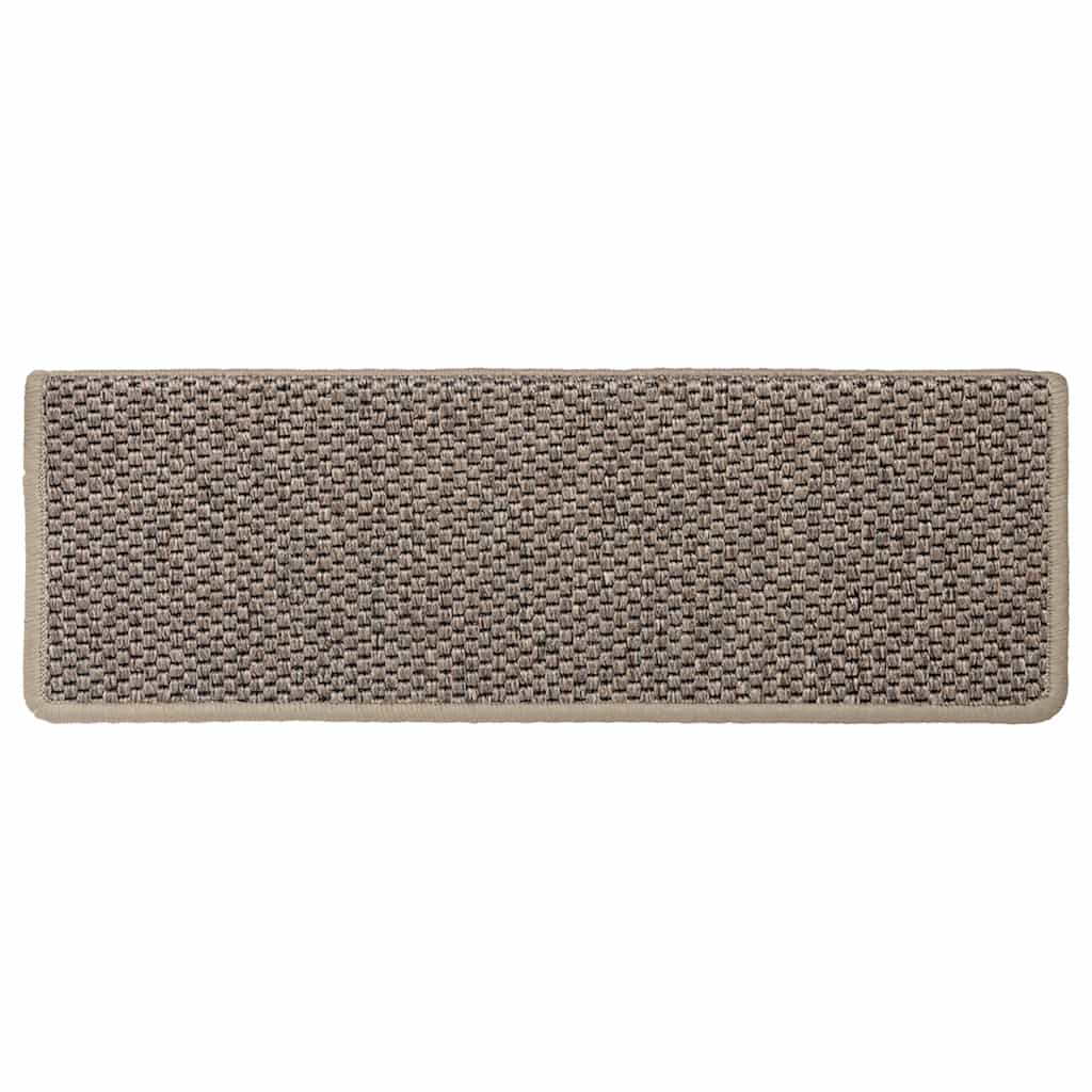 Trapmatten zelfklevend 30 st sisal-look 65x21x4 cm donkerbeige