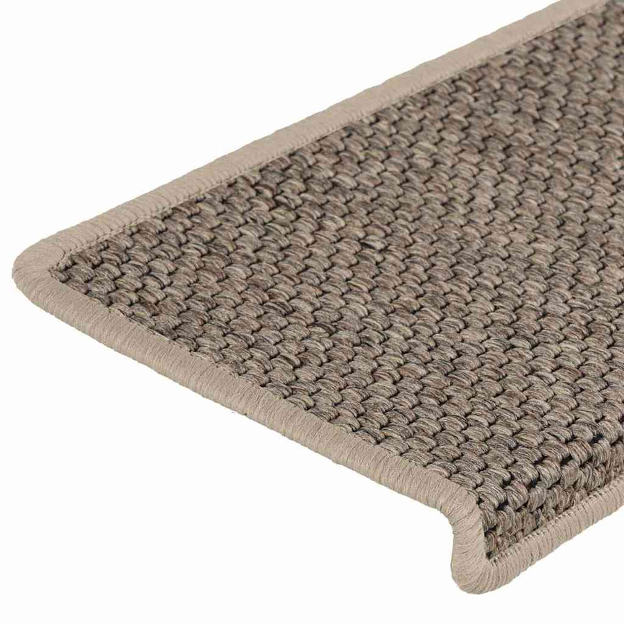 Trapmatten zelfklevend 30 st sisal-look 65x21x4 cm donkerbeige