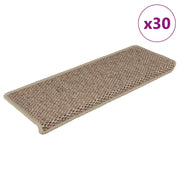 Trapmatten 30 st sisal-look 65x21x4 cm zandkleurig zelfklevend