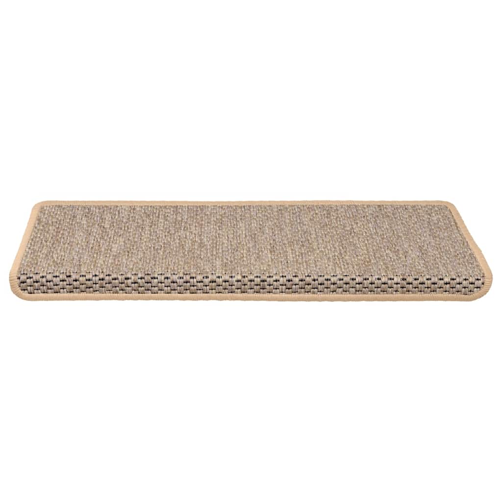 Trapmatten zelfklevend 30 st sisal-look 65x21x4 cm lichtbeige