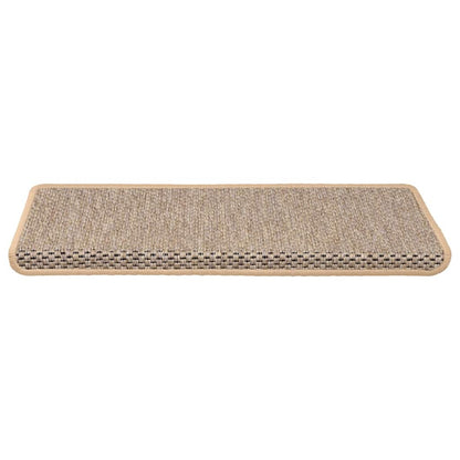 Trapmatten zelfklevend 30 st sisal-look 65x21x4 cm lichtbeige
