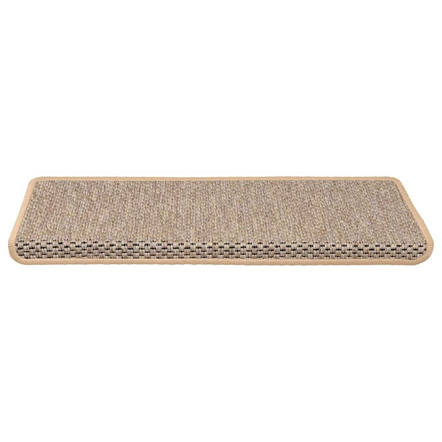 Trapmatten zelfklevend 30 st sisal-look 65x21x4 cm lichtbeige