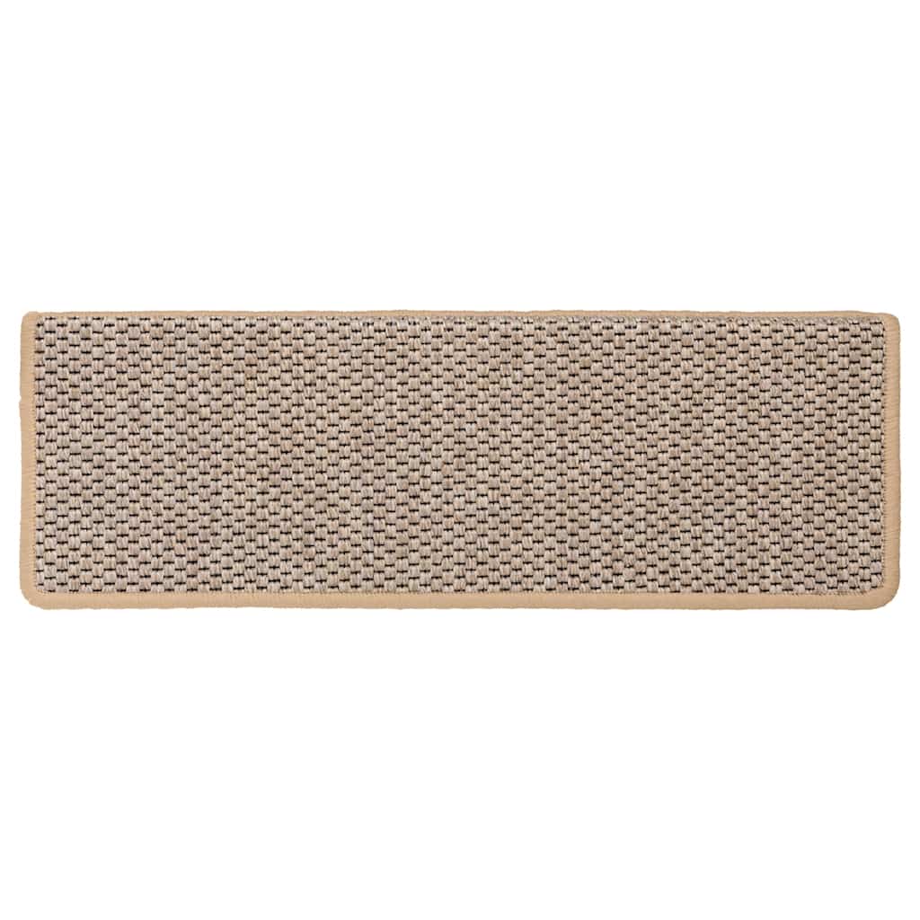 Trapmatten zelfklevend 30 st sisal-look 65x21x4 cm lichtbeige