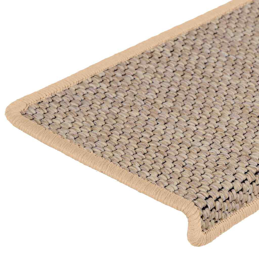 Trapmatten zelfklevend 30 st sisal-look 65x21x4 cm lichtbeige