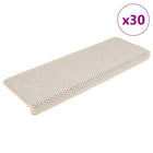 Self-adhesive stair mats 30 pcs sisal-look 65x21x4 cm Berber