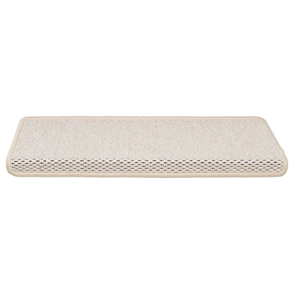 Trapmatten zelfklevend 30 st sisal-look 65x21x4 cm crèmekleurig