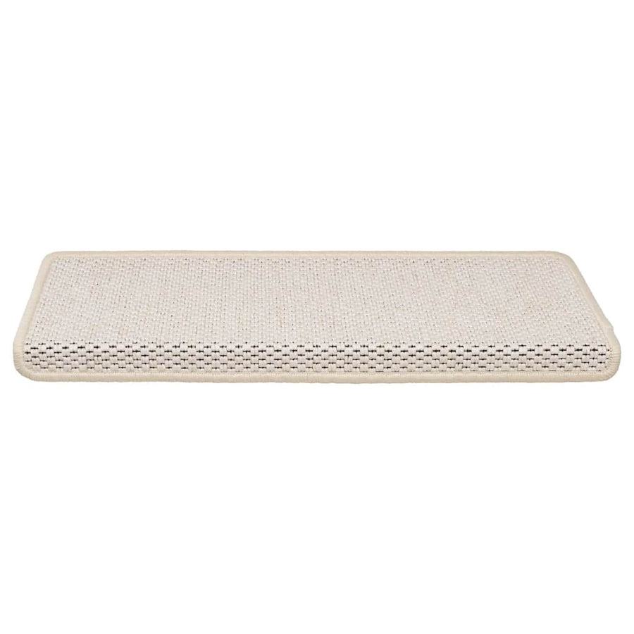 Trapmatten zelfklevend 30 st sisal-look 65x21x4 cm crèmekleurig