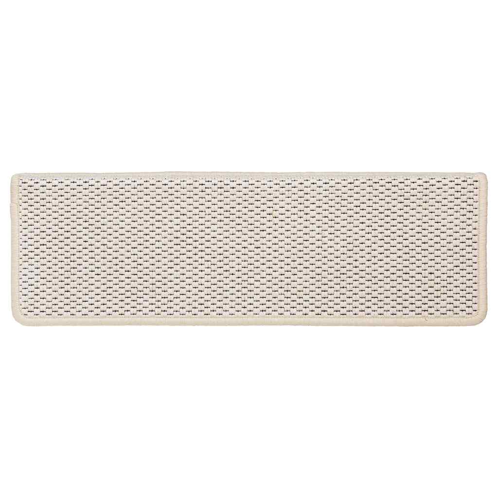 Trapmatten zelfklevend 30 st sisal-look 65x21x4 cm crèmekleurig