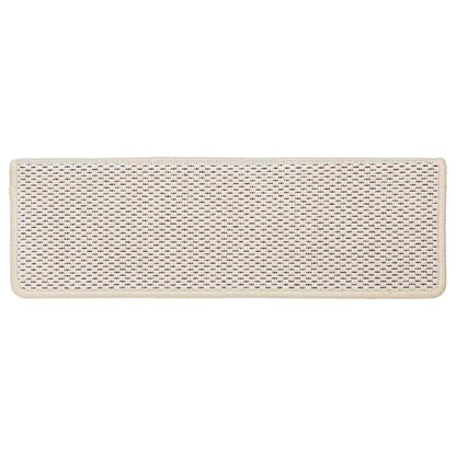 Trapmatten zelfklevend 30 st sisal-look 65x21x4 cm crèmekleurig