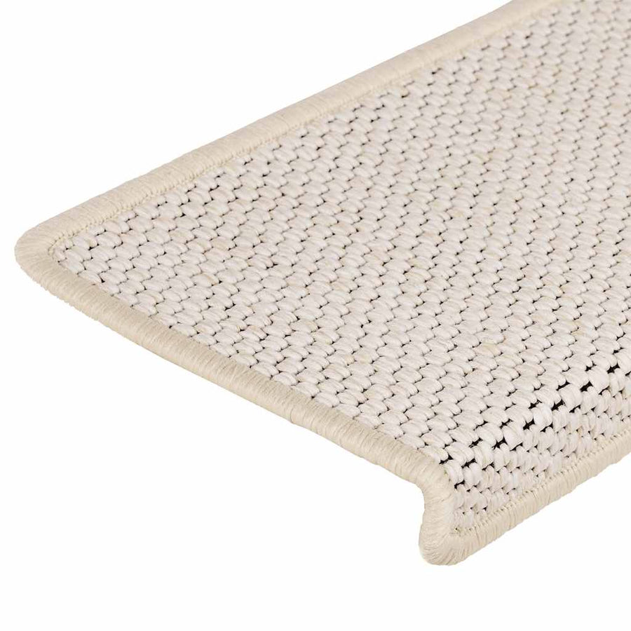 Trapmatten zelfklevend 30 st sisal-look 65x21x4 cm crèmekleurig