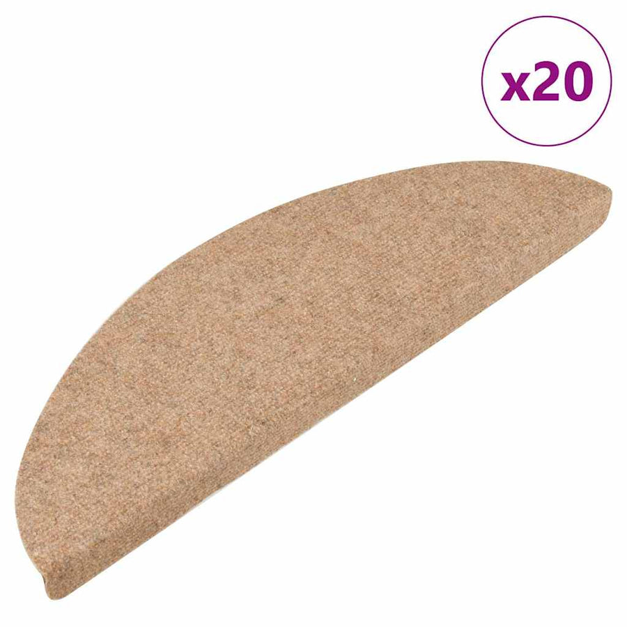 Trapmatten zelfklevend 20 st 65x22,5x3,5 cm beige