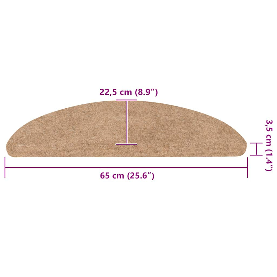 Trapmatten zelfklevend 20 st 65x22,5x3,5 cm beige