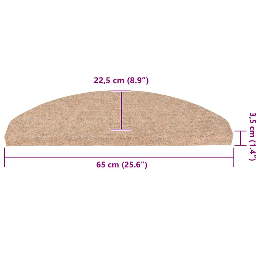 Trapmatten zelfklevend 30 st 65x22,5x3,5 cm beige