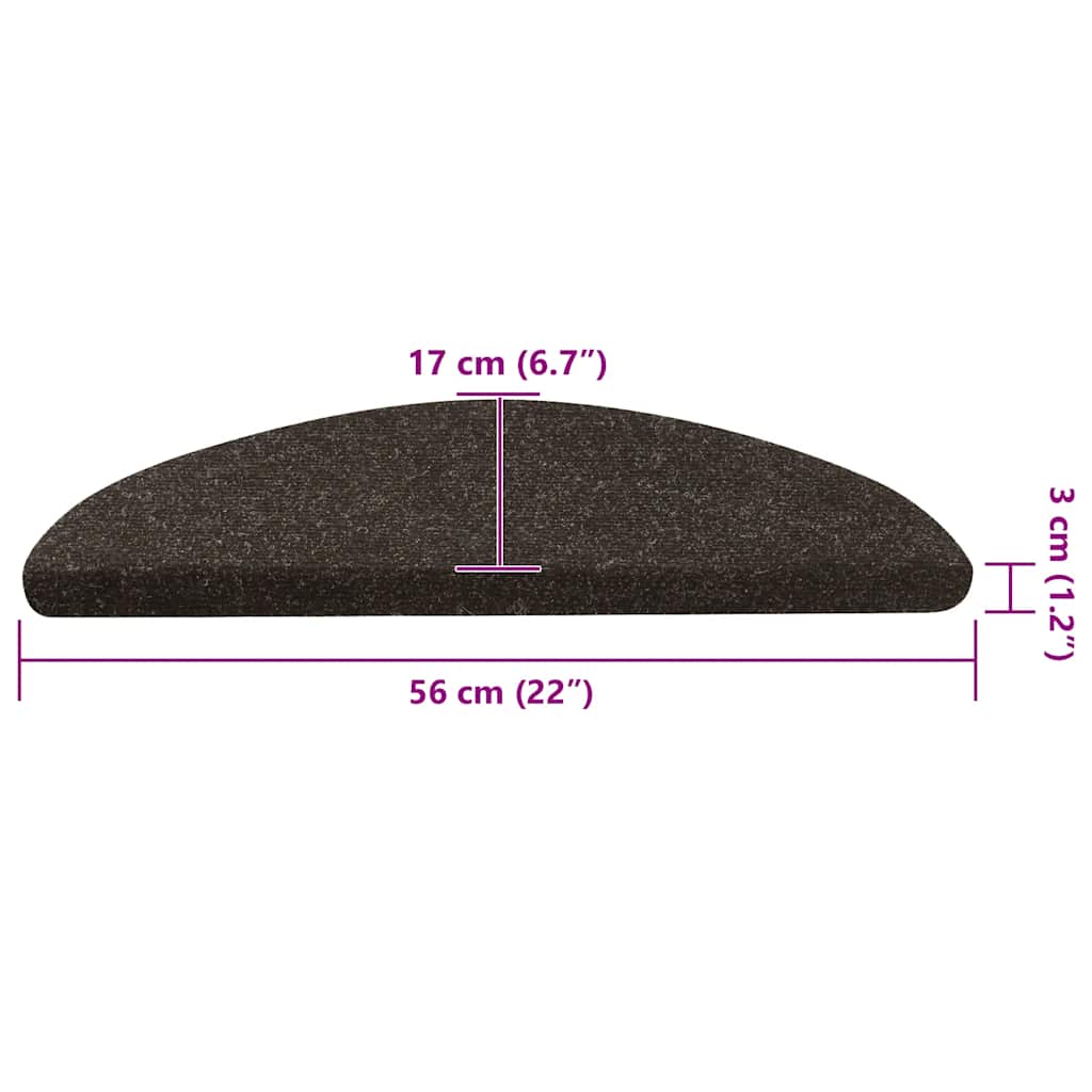 Trapmatten zelfklevend 20 st 56x17x3 cm antraciet