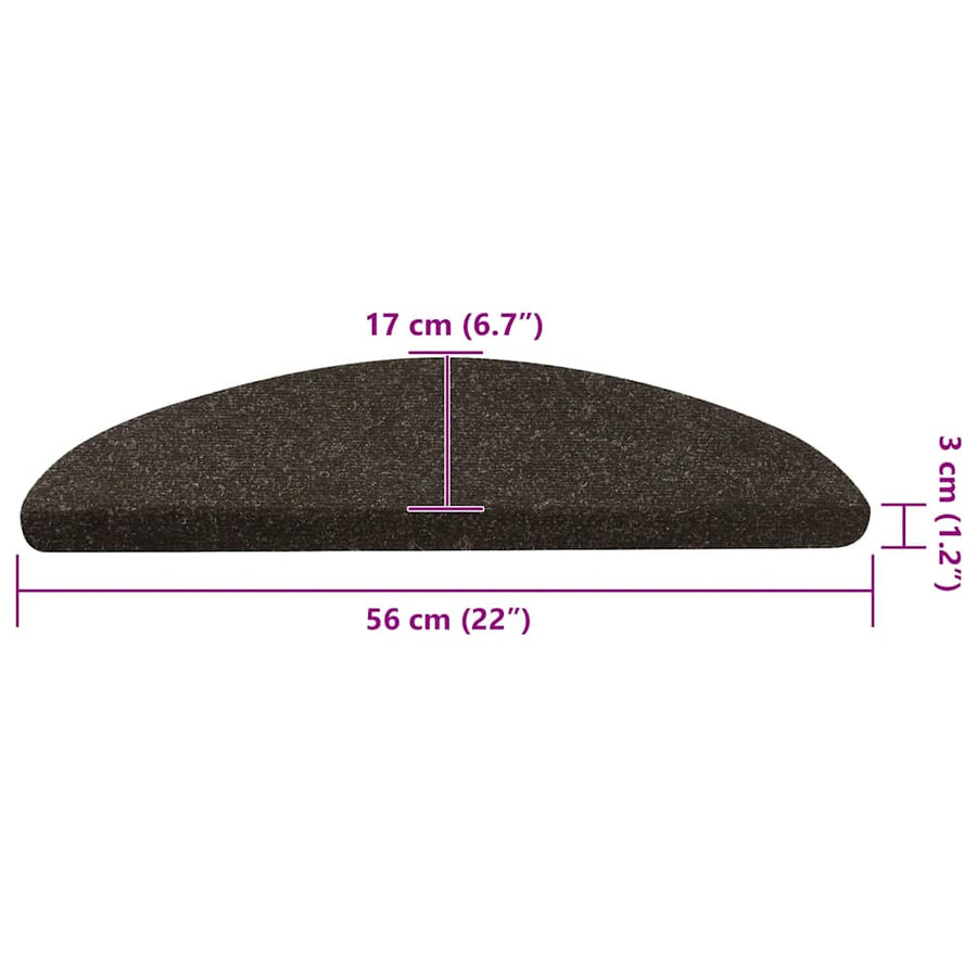 Trapmatten zelfklevend 20 st 56x17x3 cm antraciet