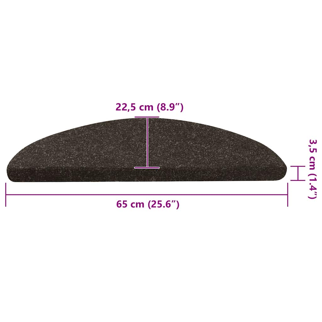 Trapmatten zelfklevend 20 st 65x22,5x3,5 cm antraciet