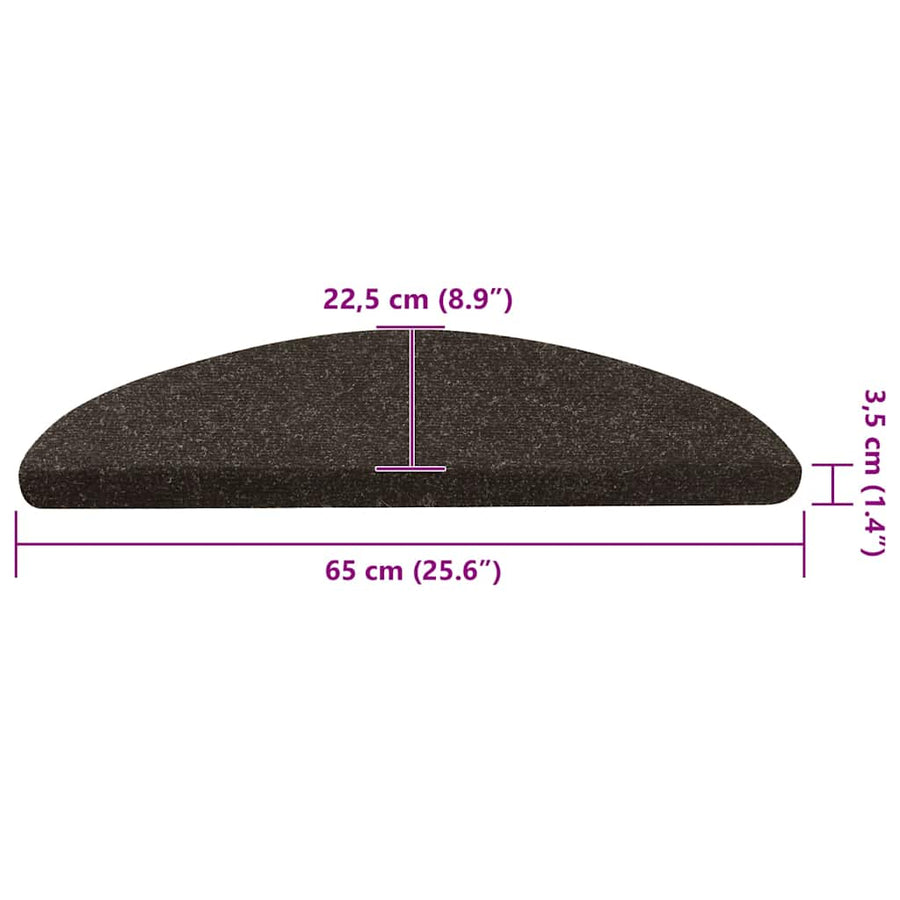 Trapmatten zelfklevend 20 st 65x22,5x3,5 cm antraciet