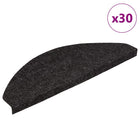 Self-adhesive stair mats 30 pcs 65x22.5x3.5 cm anthracite