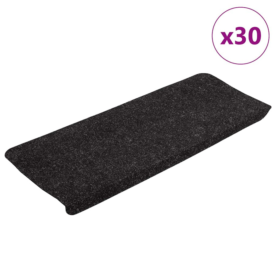 Trapmatten zelfklevend 30 st 65x24,5x3,5 cm antraciet