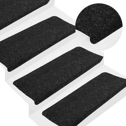 Trapmatten zelfklevend 30 st 65x24,5x3,5 cm antraciet