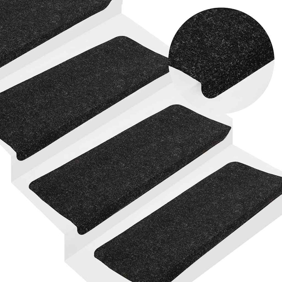 Trapmatten zelfklevend 30 st 65x24,5x3,5 cm antraciet