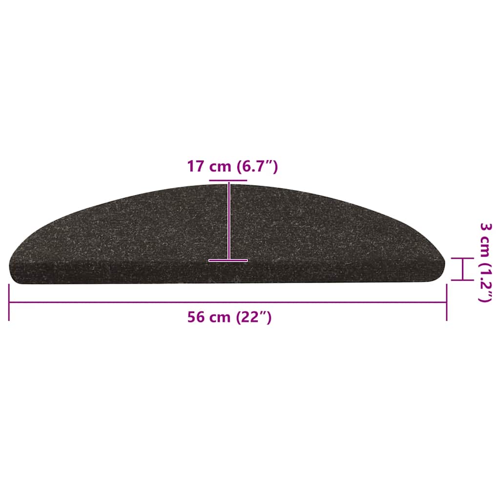 Trapmatten zelfklevend 20 st 56x17x3 cm zwart