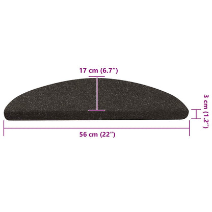 Trapmatten zelfklevend 20 st 56x17x3 cm zwart