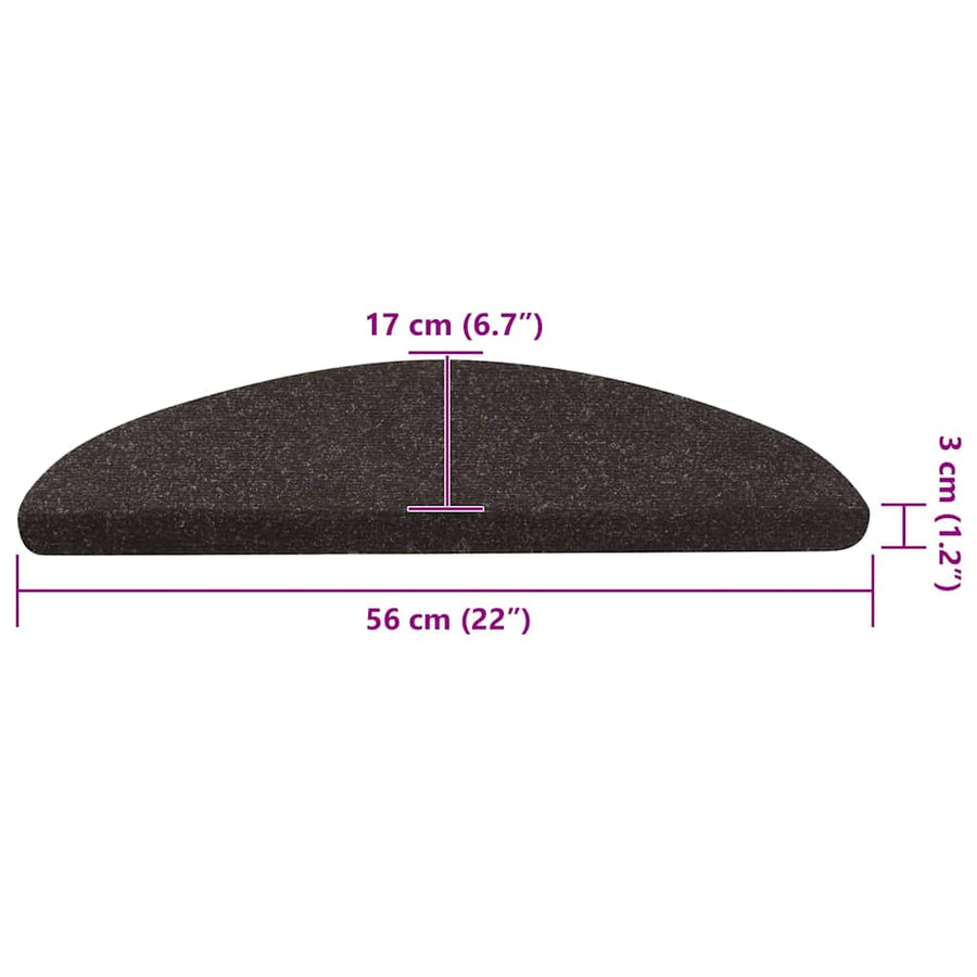 Trapmatten zelfklevend 30 st 56x17x3 cm zwart
