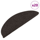 Self-adhesive Stair Mats 20 pcs 65x22.5x3.5 cm black