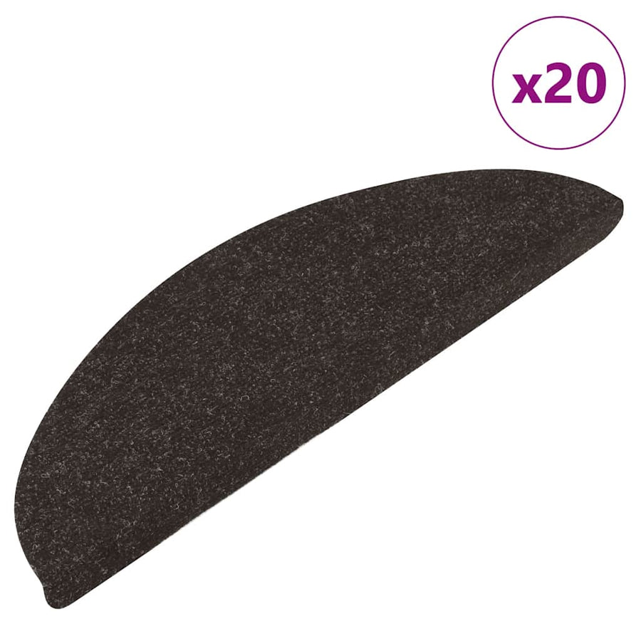 Trapmatten zelfklevend 20 st 65x22,5x3,5 cm zwart