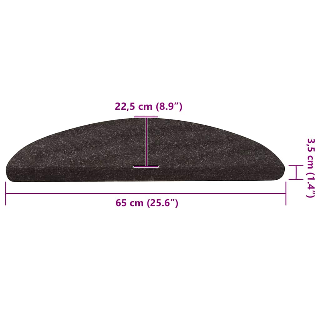 Trapmatten zelfklevend 20 st 65x22,5x3,5 cm zwart