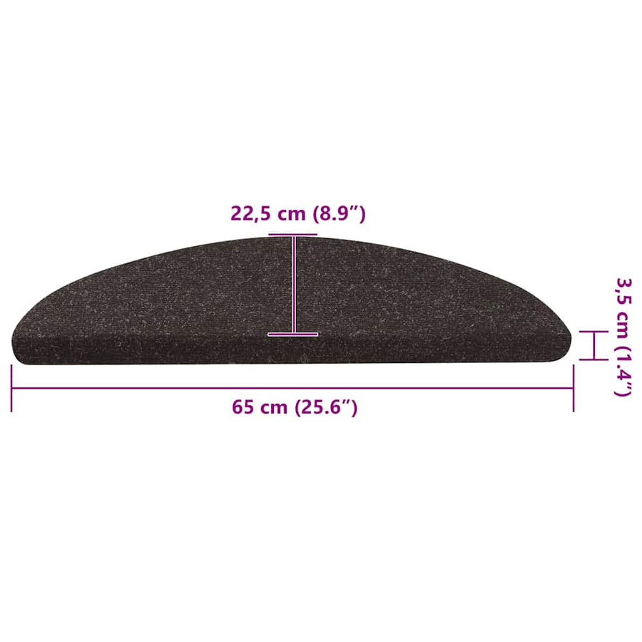 Trapmatten zelfklevend 20 st 65x22,5x3,5 cm zwart