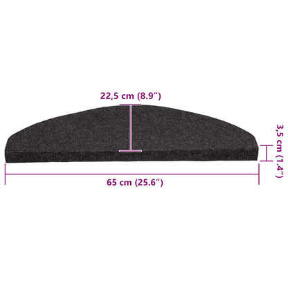 Trapmatten zelfklevend 30 st 65x22,5x3,5 cm zwart