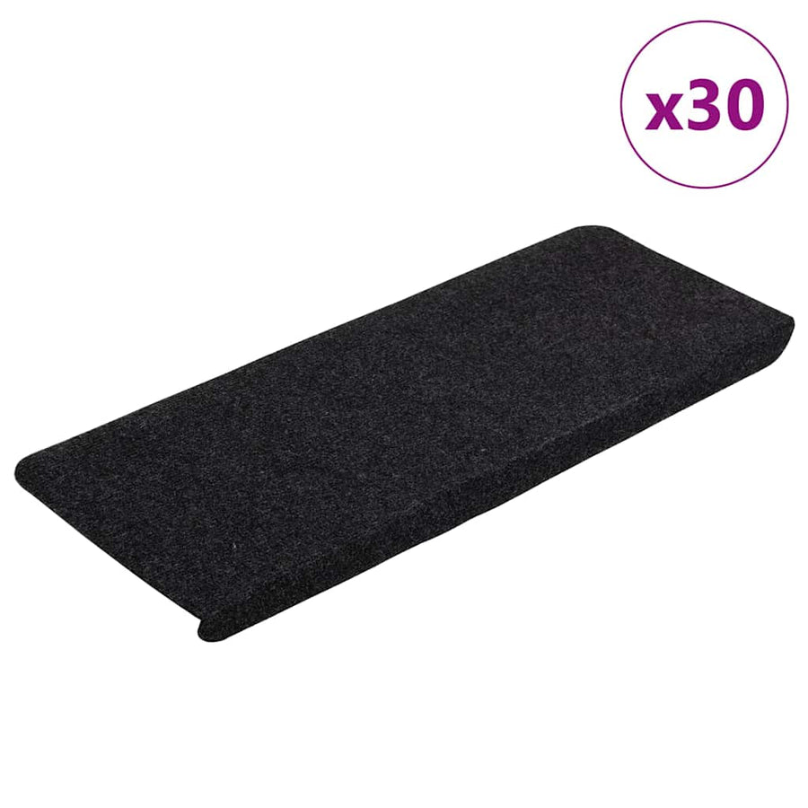 Trapmatten zelfklevend 30 st 65x24,5x3,5 cm zwart