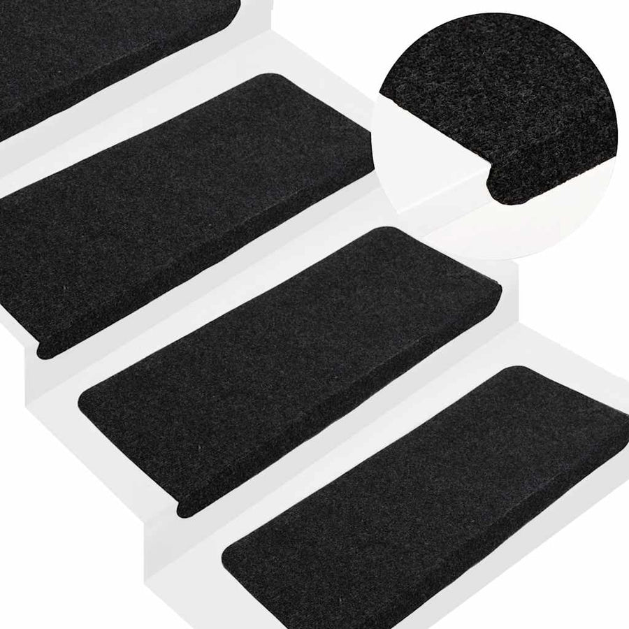 Trapmatten zelfklevend 30 st 65x24,5x3,5 cm zwart