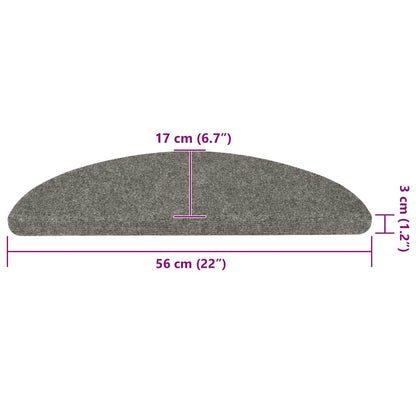 Trapmatten zelfklevend 20 st 56x17x3 cm grijs