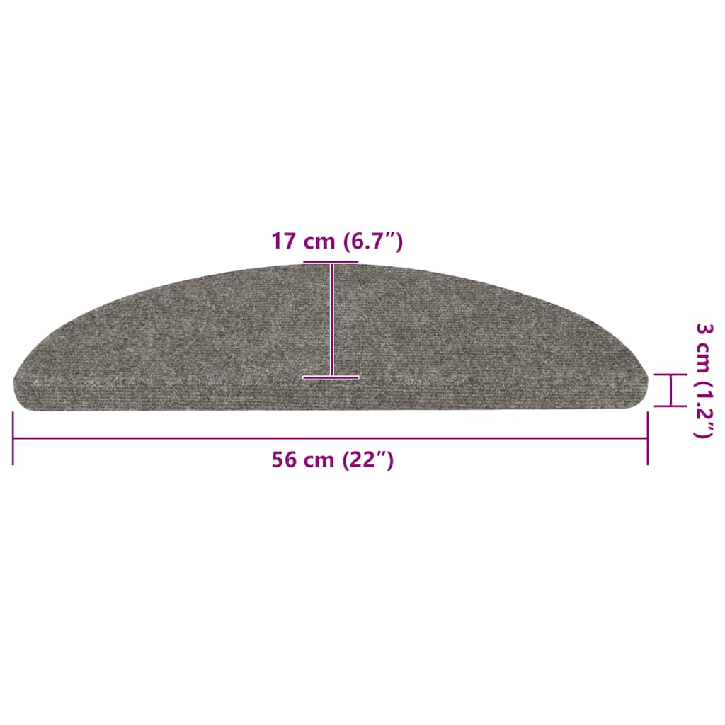 Trapmatten zelfklevend 30 st 56x17x3 cm grijs
